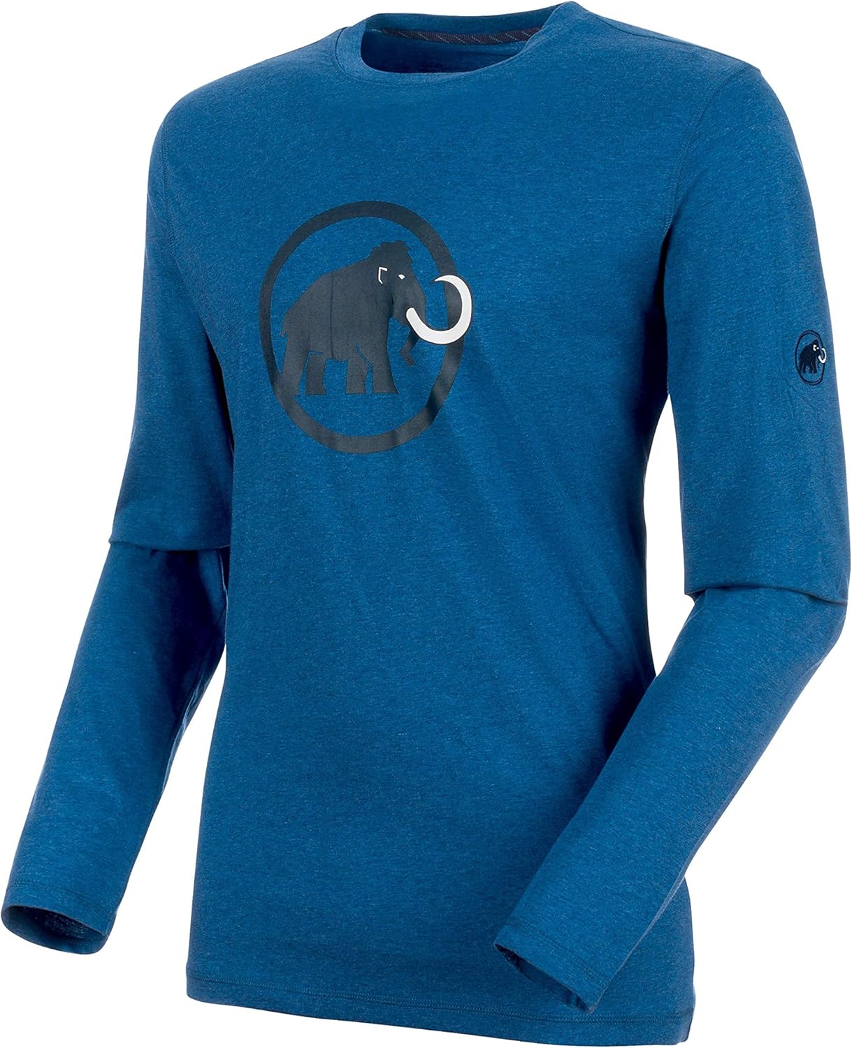 mammut 猛犸象 男士 带品牌标志长袖衫 ultramarine melange m